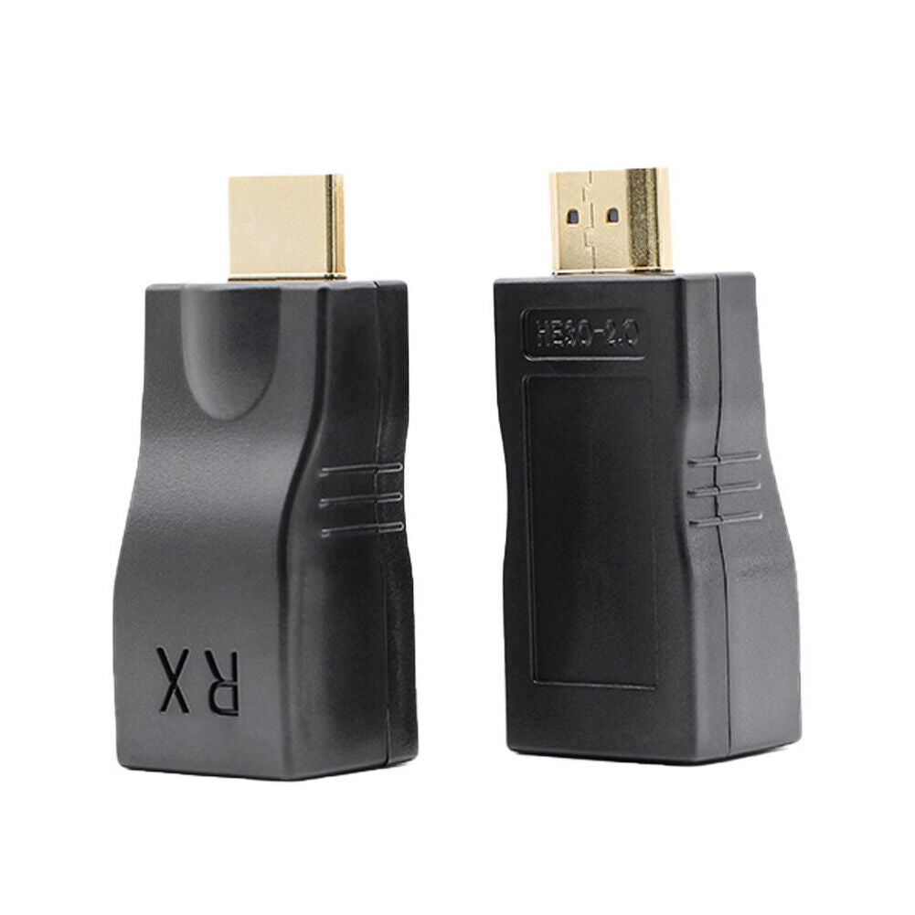 US 1080P HDMI Extender To RJ45 Over Cat 5e/6 Network LAN 4K Ethernet Adapter