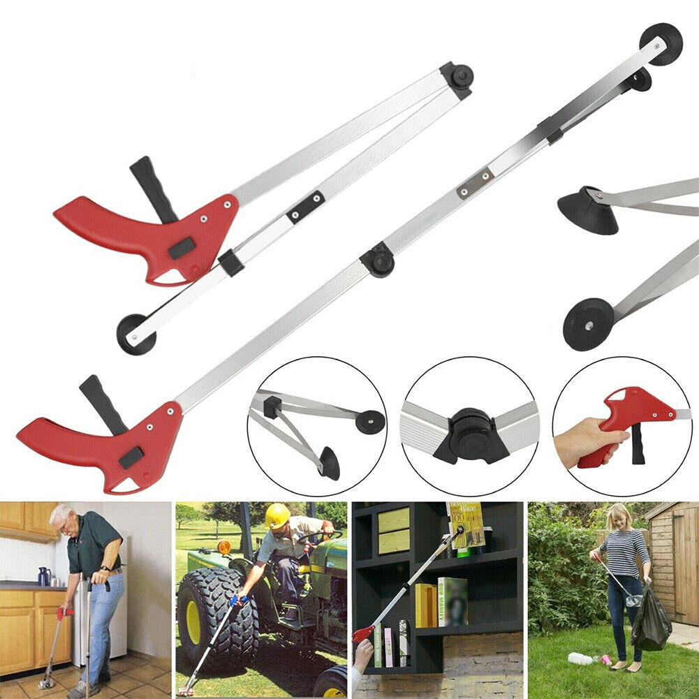US 2-4 Pc Heavy Duty Mobility Grip Hand Long Handled Trash Litter Garbage Picker