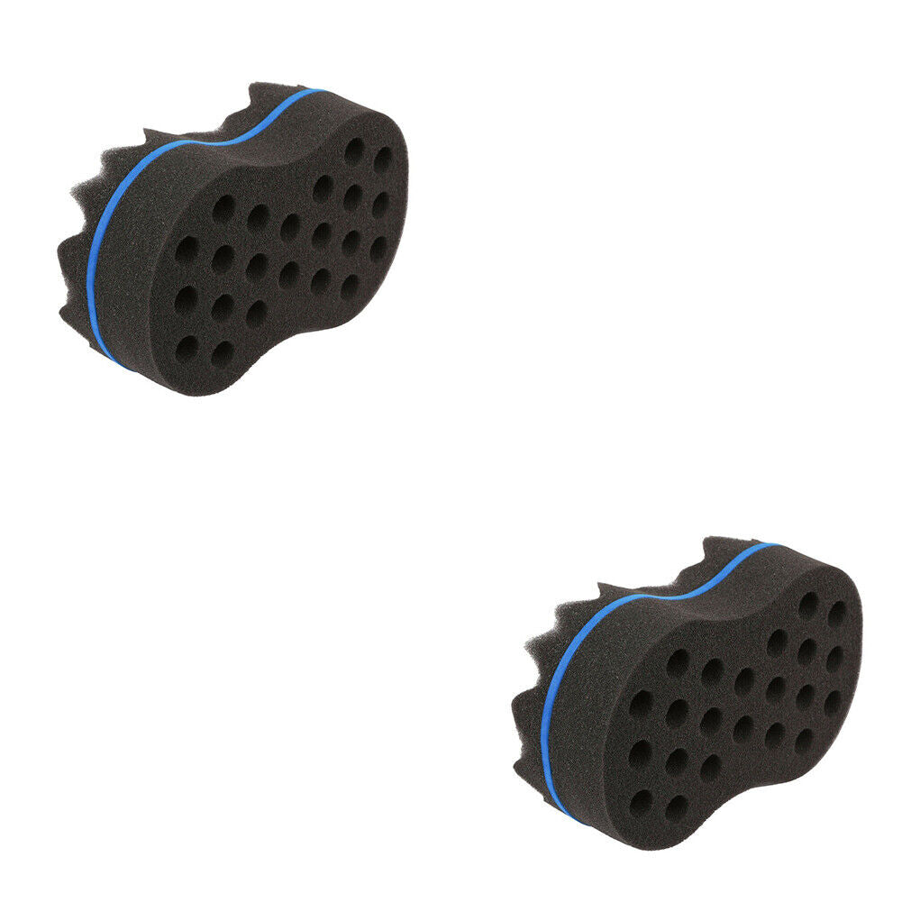 US 2-4 Pcs Double Side Barber Brush Sponge Locking Afro Curl Twist Dreads Coil