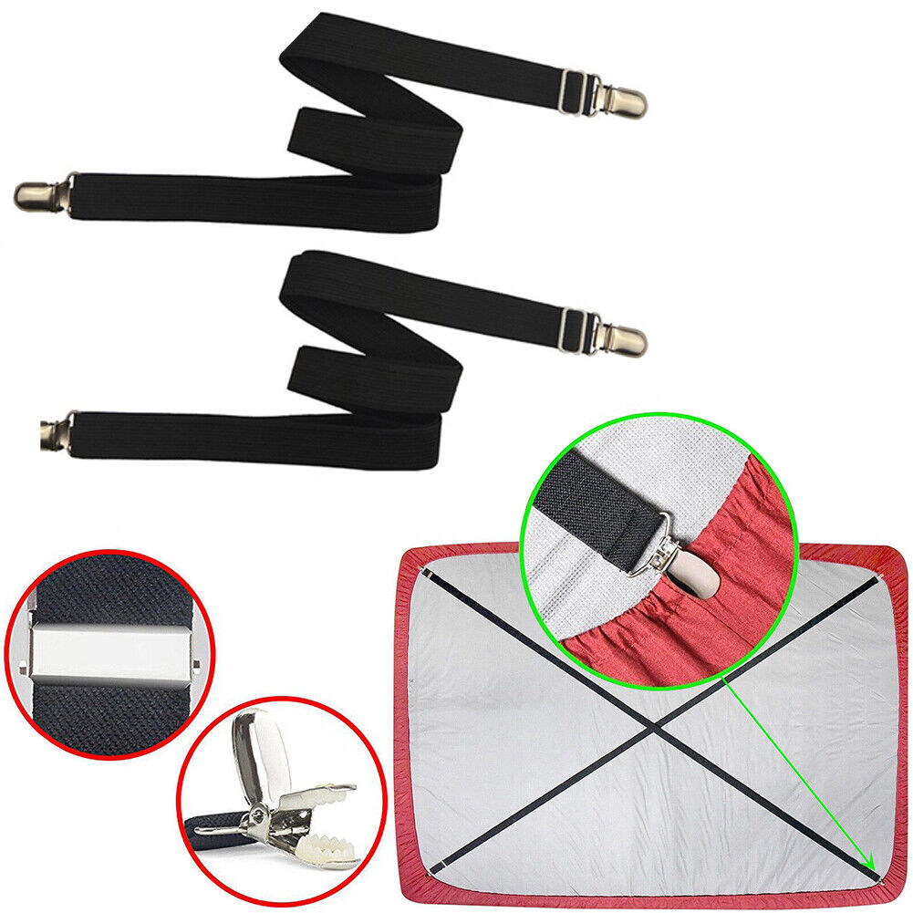 US 4-8 Pc Bed Fitted Clips Keep Bedsheets Mattress Sheet Grippers Holders Straps