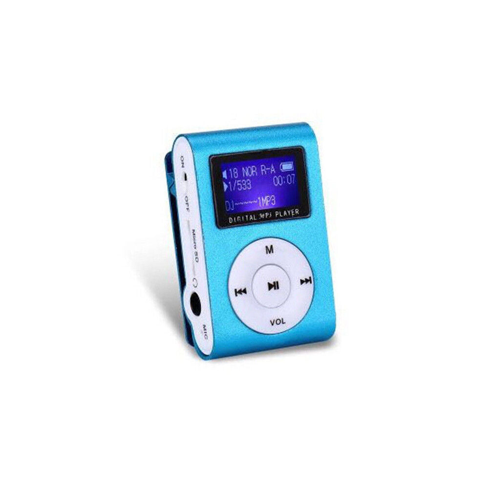 US 2-4 Pc Portable Mini MP3 Music Player LCD Screen Sports Back Clip Memory Card