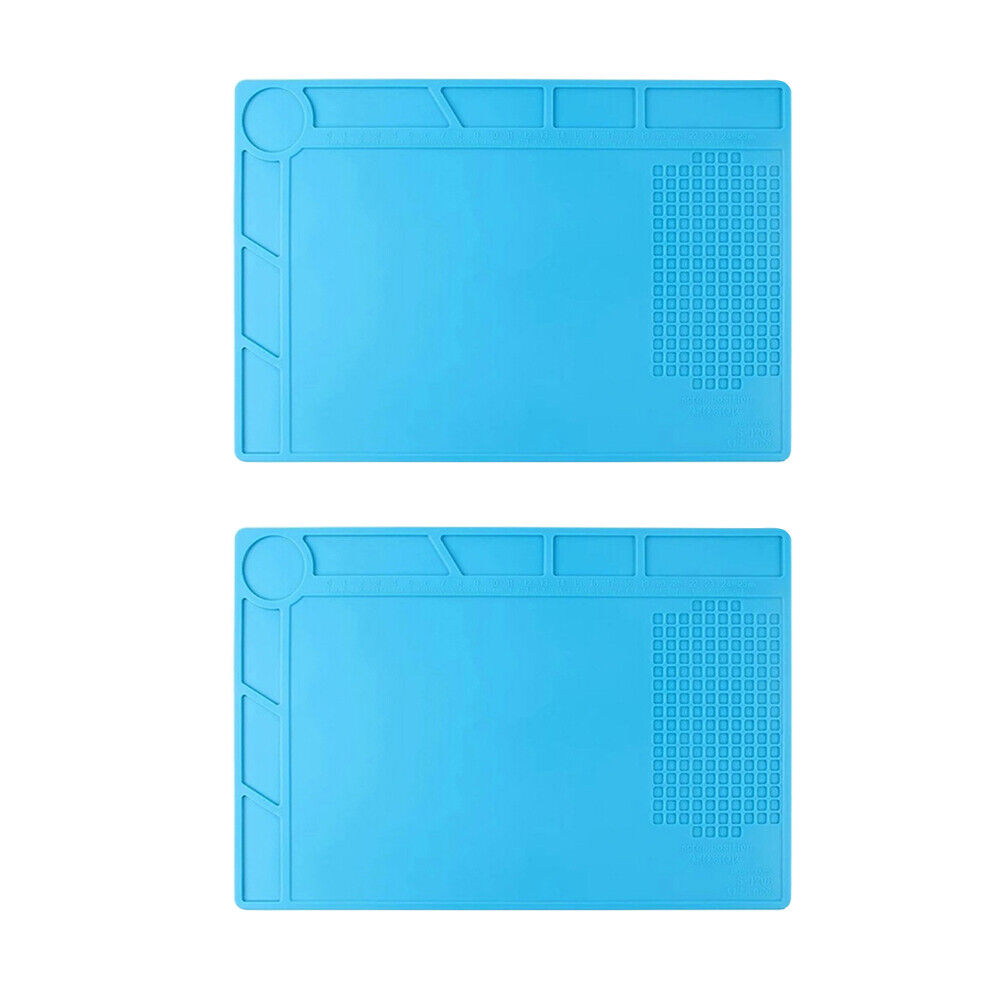US 2Pc Silicone Mat Heat Resistant 932°F Insulation Repair Cellphone Watch Board