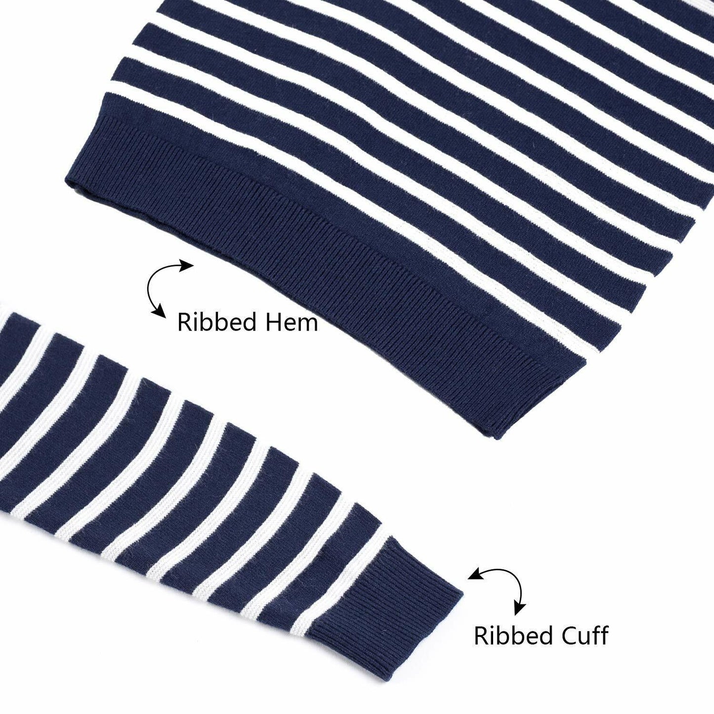 Sweater for Kid Baby Boy Toddler Soft Cute Crew Neck Stripe Long Sleeve Pullover