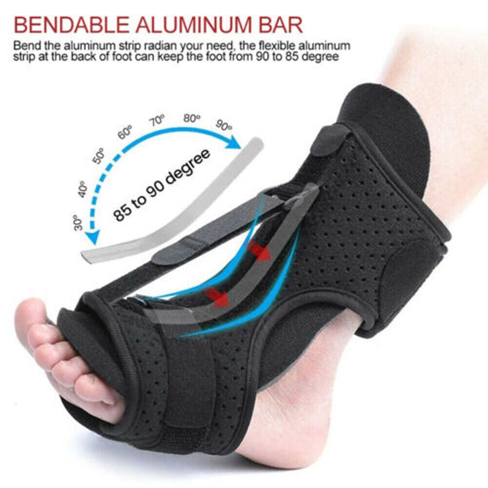 US 2-4 Pairs Adjustable Ankle Brace Foot Drop Orthotic Brace Support Toe Pain