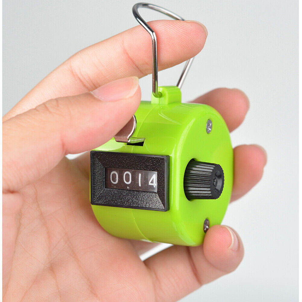 US 4-8 Pack Colorful Tally Counter Hand Held 4 Digit Palm Golf Finger Clicker