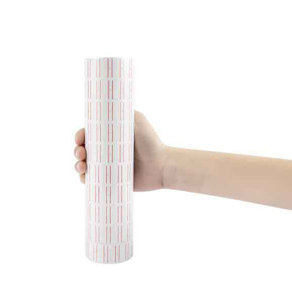 US 5000-10000Pc White Red Line Tags Labels Refill MX-5500 Gun Price Sticker