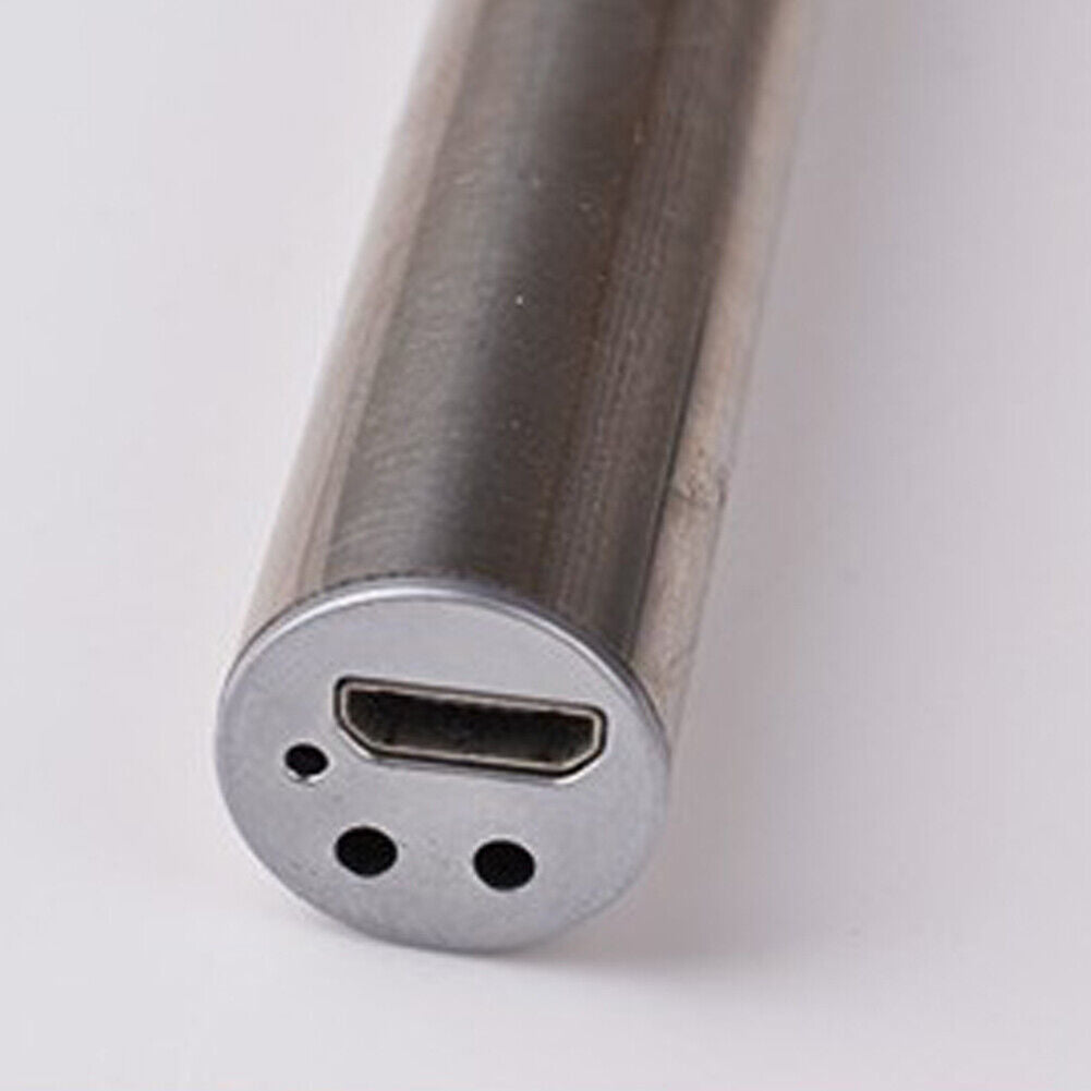 US 2-4Pc LED USB Stainless Steel Pen Light Rechargeable Mini Flashlight 500Lumen