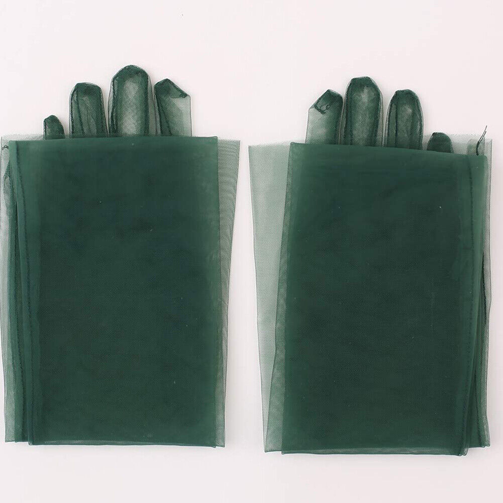 US 1~2 Paris 27'' Wedding Bridal Prom Sheer Tulle Long Elbow Gloves Party Opera