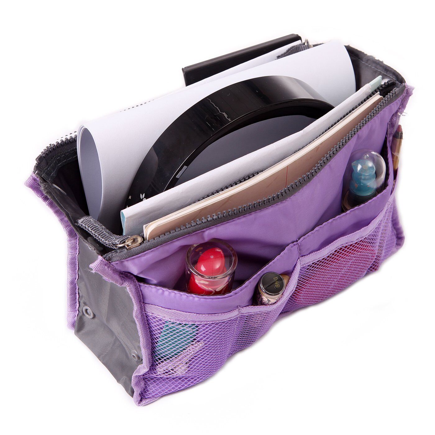 2 Pack Travel Insert Handbag Purse Large Liner Organizer Tidy Bags