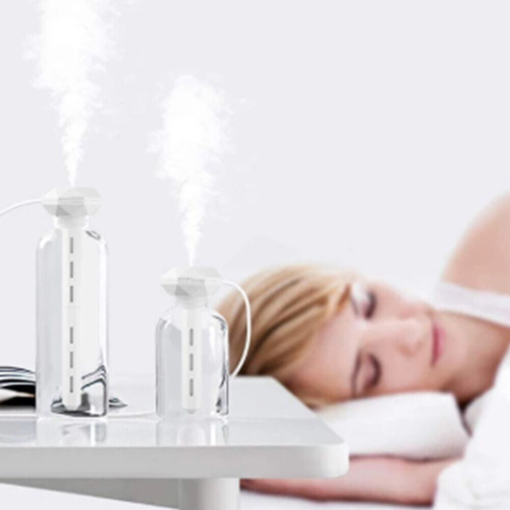 US 2-4 Pcs Portable Mini Cool Mist Humidifier USB-Powered With Nightlight Travel