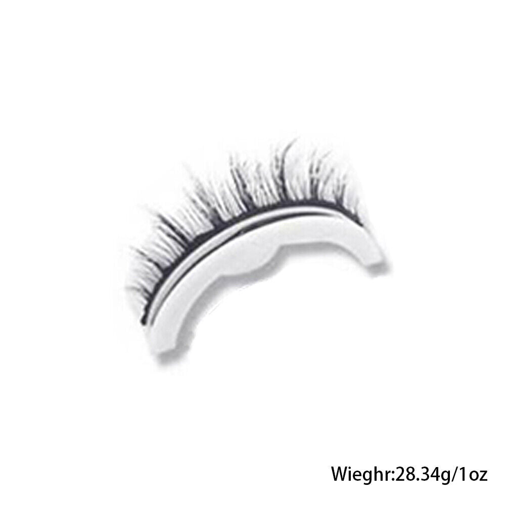 US 2-4 Pc Reusable 100% Real Mink 3D False Eyelashes Self Adhesive Nature Long
