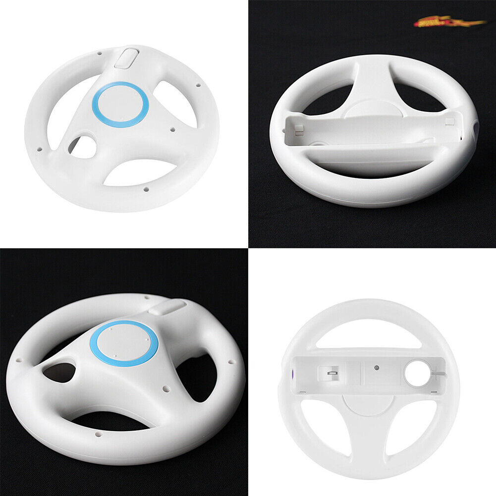 US 2-4 Pack Mario Kart Racing Steering Wheel for Nintendo Wii Remote Controller