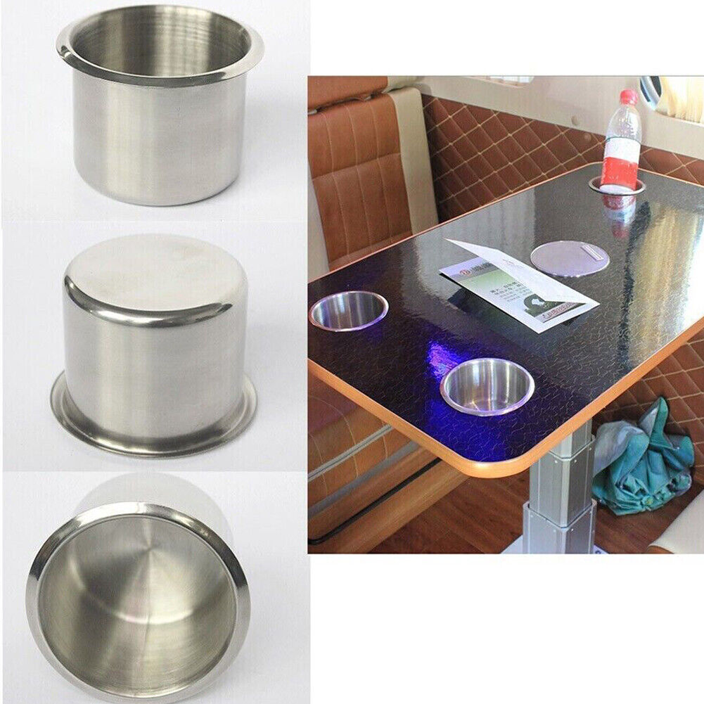 US 2-4 Pack Universal Stainless Steel Cup Drink Holders Boat Truck Marine Camper
