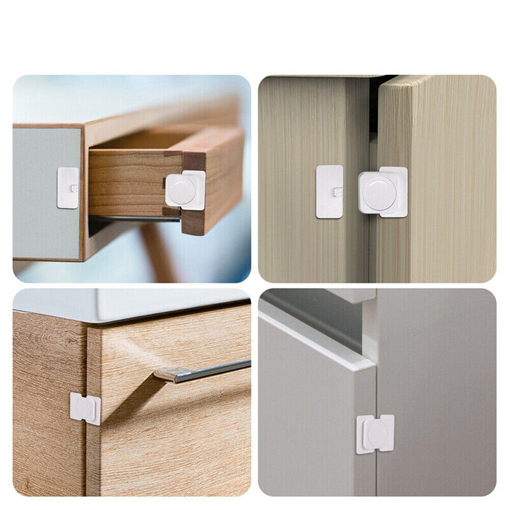 US 4-8Pc Baby Safety Child Lock Home Refrigerator Fridge Freezer Door Lock Latch