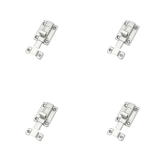 US 4-8 Pack Door Bolts Stainless Steel Latch Sliding Lock Surface Slide Keyless