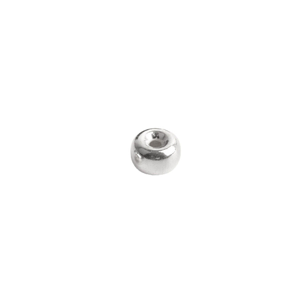 US 10Pack 925 Sterling Silver Flat Heishi Rondelle Spacer Round Beads DIY Making