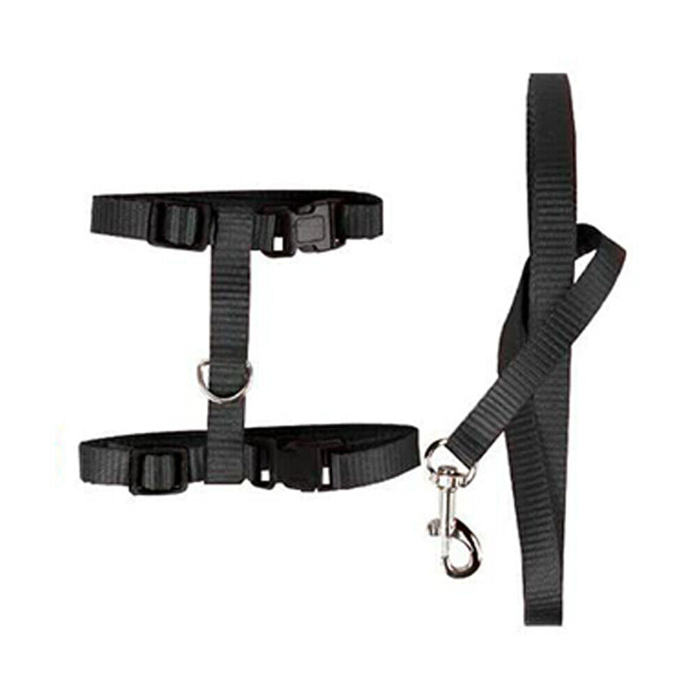 US 2-4Pc Adjustable Cat Halter Harness Nylon Strap Collar Leash Belt Safety Fine