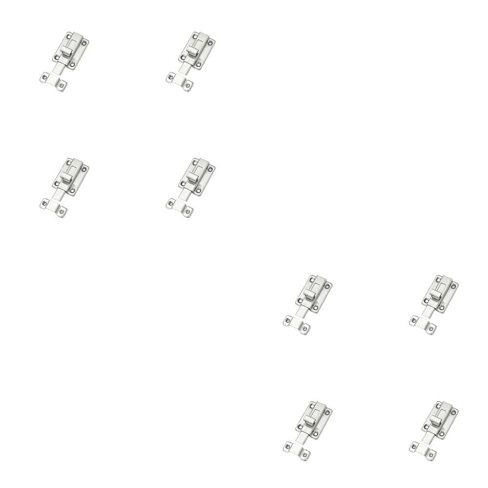 US 4-8 Pack Door Bolts Stainless Steel Latch Sliding Lock Surface Slide Keyless