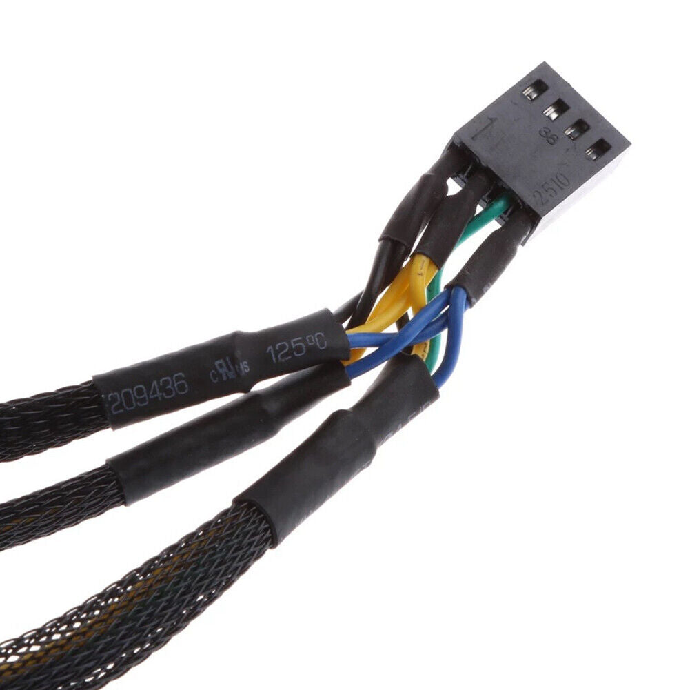 US 4-8 Pack 4 Pin 1 to 3 Way PWM Case PC Fan Splitter Cable Hub Power Adapter