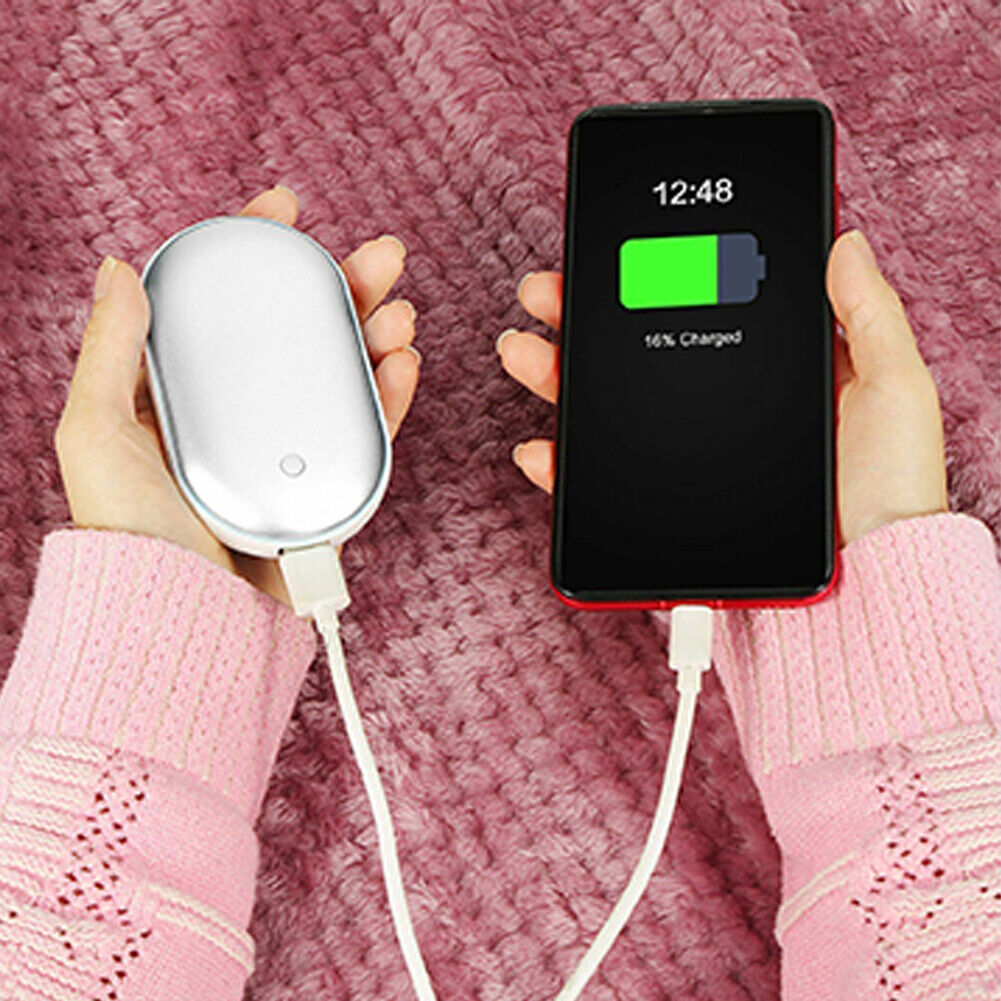 US 2-4 Pack Hand Warmers Rechargeable Power Bank USB Reusable Pocket Size Heater