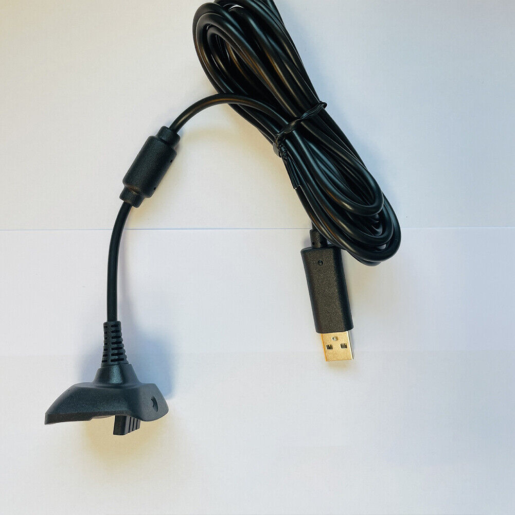 US 2-4 Pack Black USB Charger Charge Cable Cord for Xbox 360 Wireless Controller