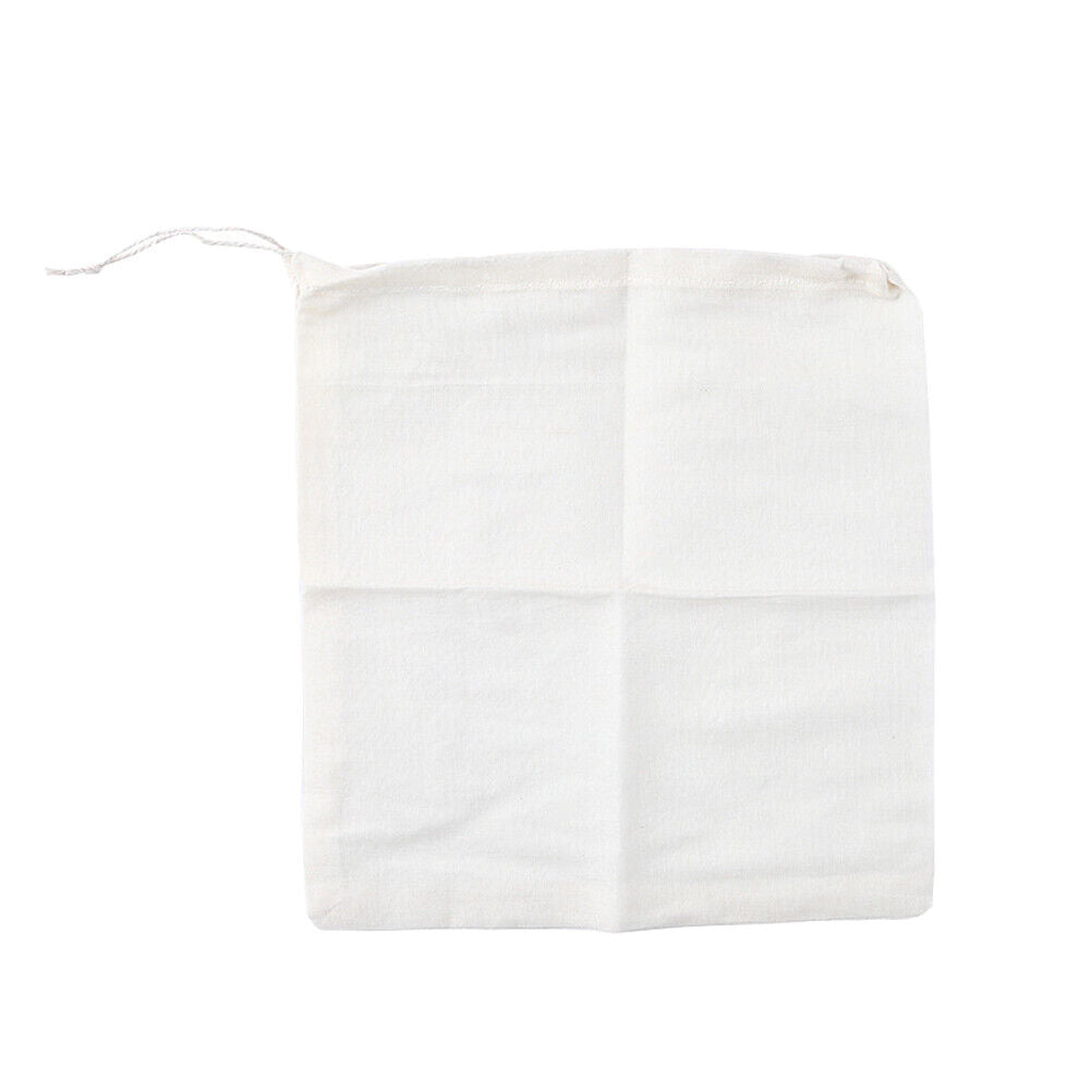 US 6-12Pc Organic Cotton Nut Milk Bag Reusable Food Strainer Brew Coffee Cloth