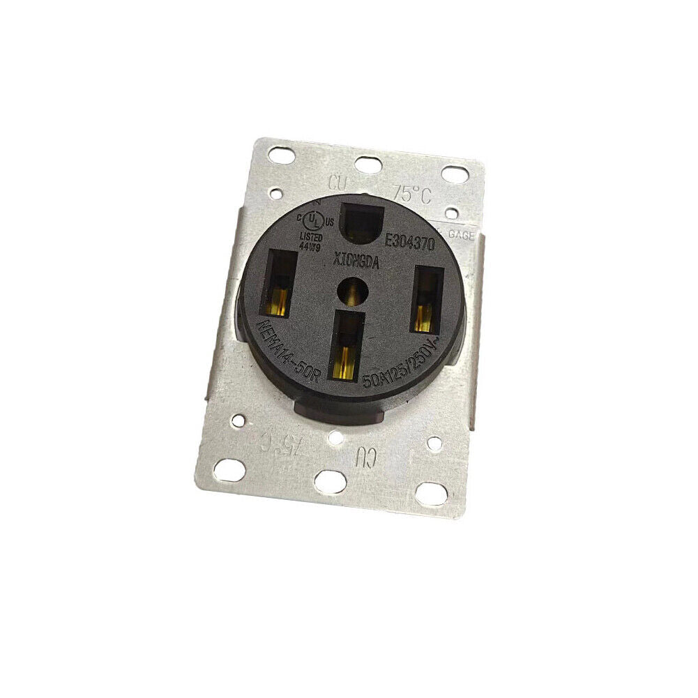 US 2Pc NEMA 14-50R 4 Prong 50 Amp RV Receptacle Wall Outlet 1450 EV Dryer Range