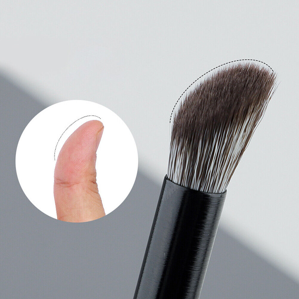 US 1-2Pcs Angled Flat Concealer Foundation Brush Buffing Stippling Face Blending