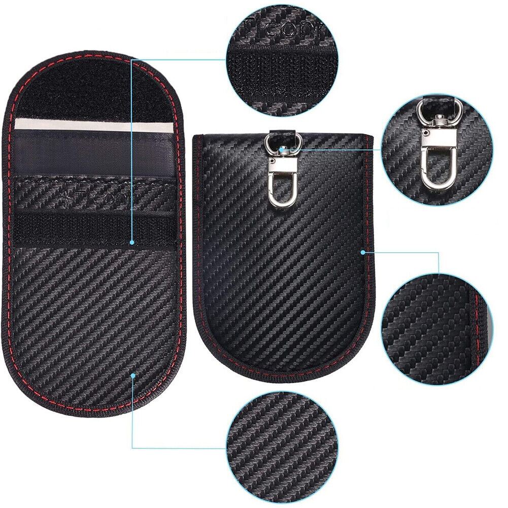 US 2-4 Pack Faraday Bag for Key Fob , Cage Protector - Car RFID Signal Blocking