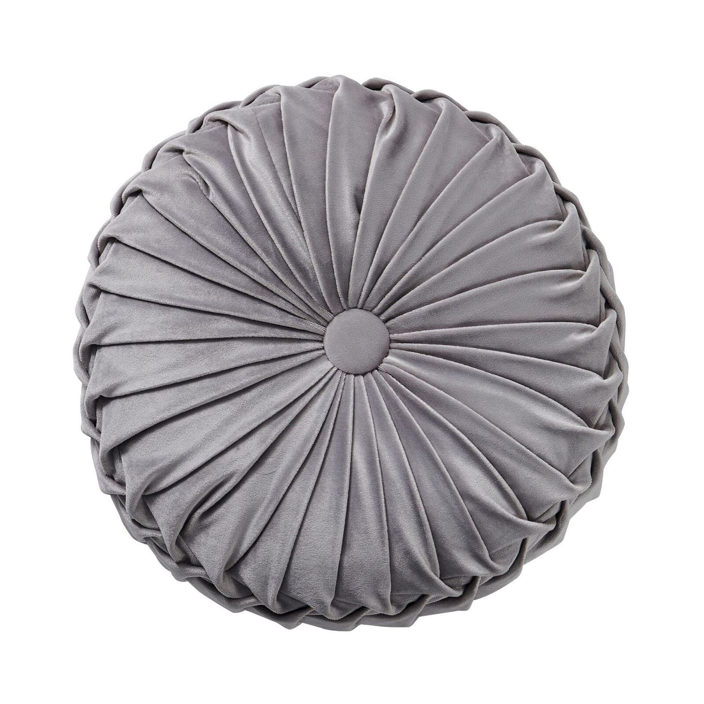 Round Throw Pillow Round Velvet Pillow Pleated Round Filled Pillow