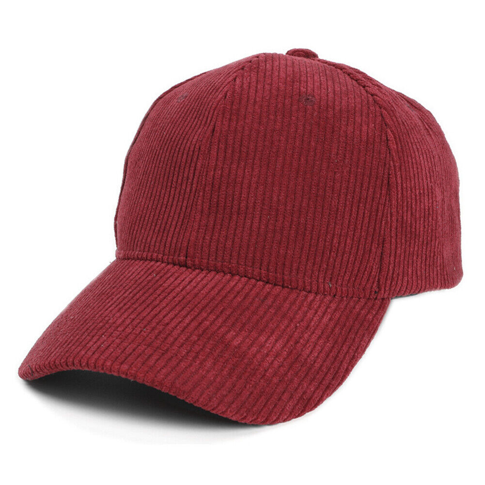 US 1-2 Pc Cotton Corduroy Baseball Cap Dad Hat Classic Adjustable Soft Plain Cap