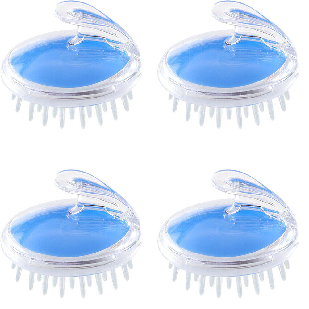 US 2-4 Pcs Silicone Scalp Massager Shampoo Brush Head Comb Bristle Hair Scrubber