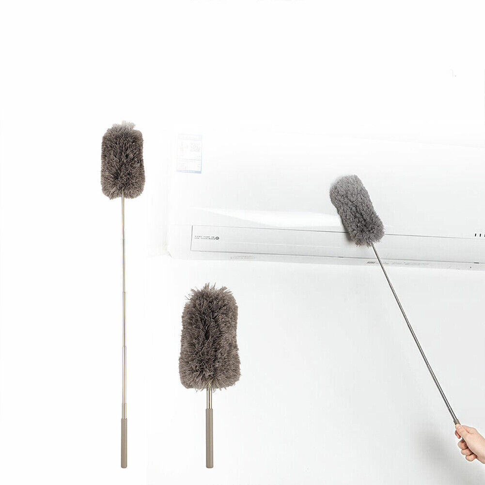 US 1-2 Pcs Adjustable Microfiber Feather Duster Extend Brush Household Cleaning