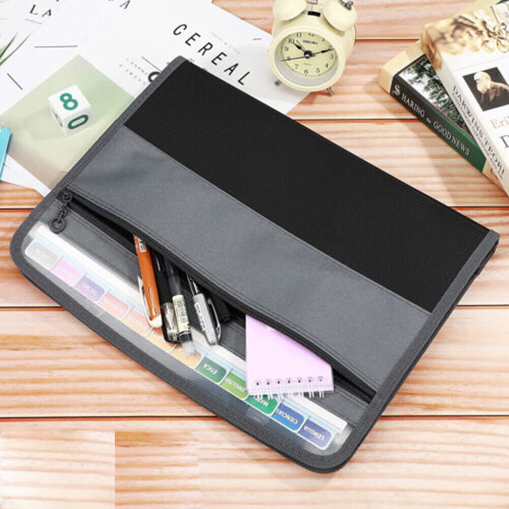 US 1-2 13-Pocket Accordion Document Organizer Expanding File Folder Sticky Label