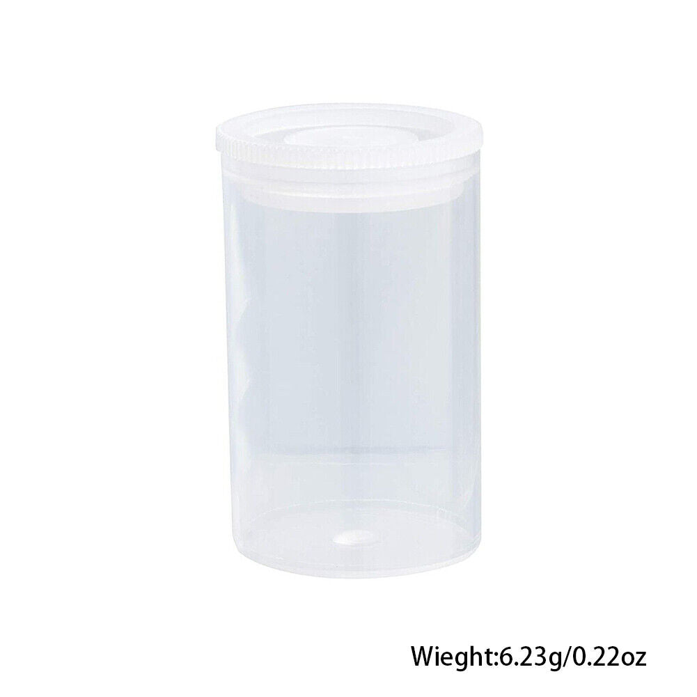 US 50-100 Pack Clear Film Canisters with Caps for 35mm Storage Small Accessories