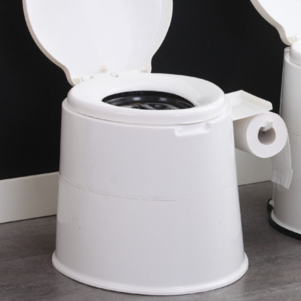 US 5L Portable Outdoor Indoor Travel Camping Bucket Toilet Vehicle Potty Commode