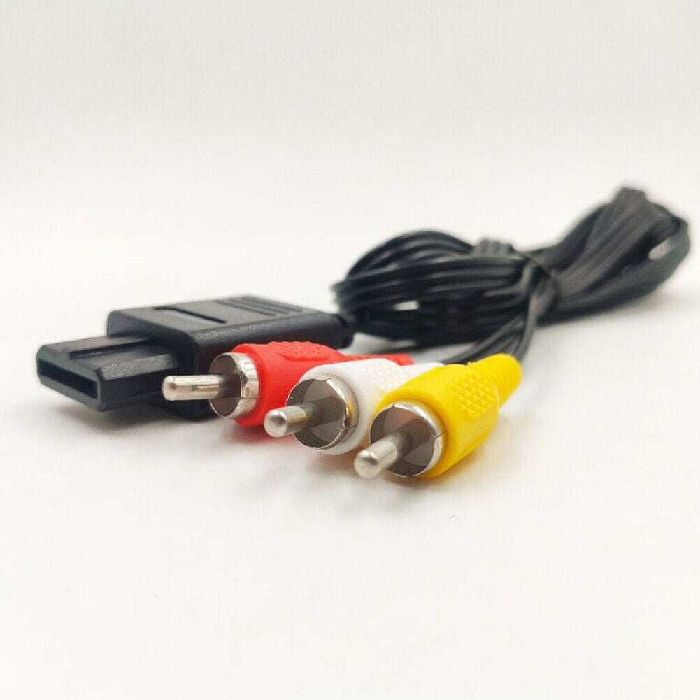 US 10-20Pcs A/V Stereo RCA Audio Video Cables for Nintendo Gamecube SNES N64 NGC