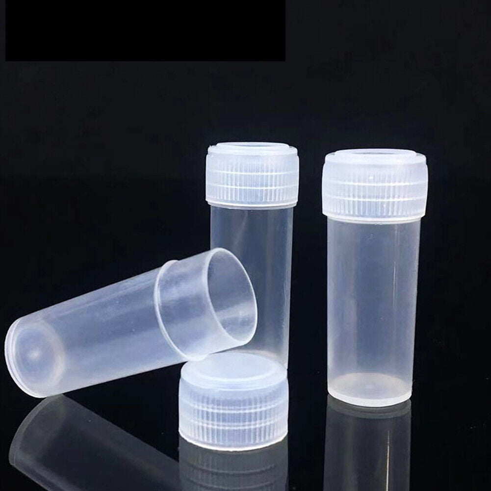 US 100~200 Pack 5ML Sample Bottle Small Pill Plastic Container Empty Pill Bottle