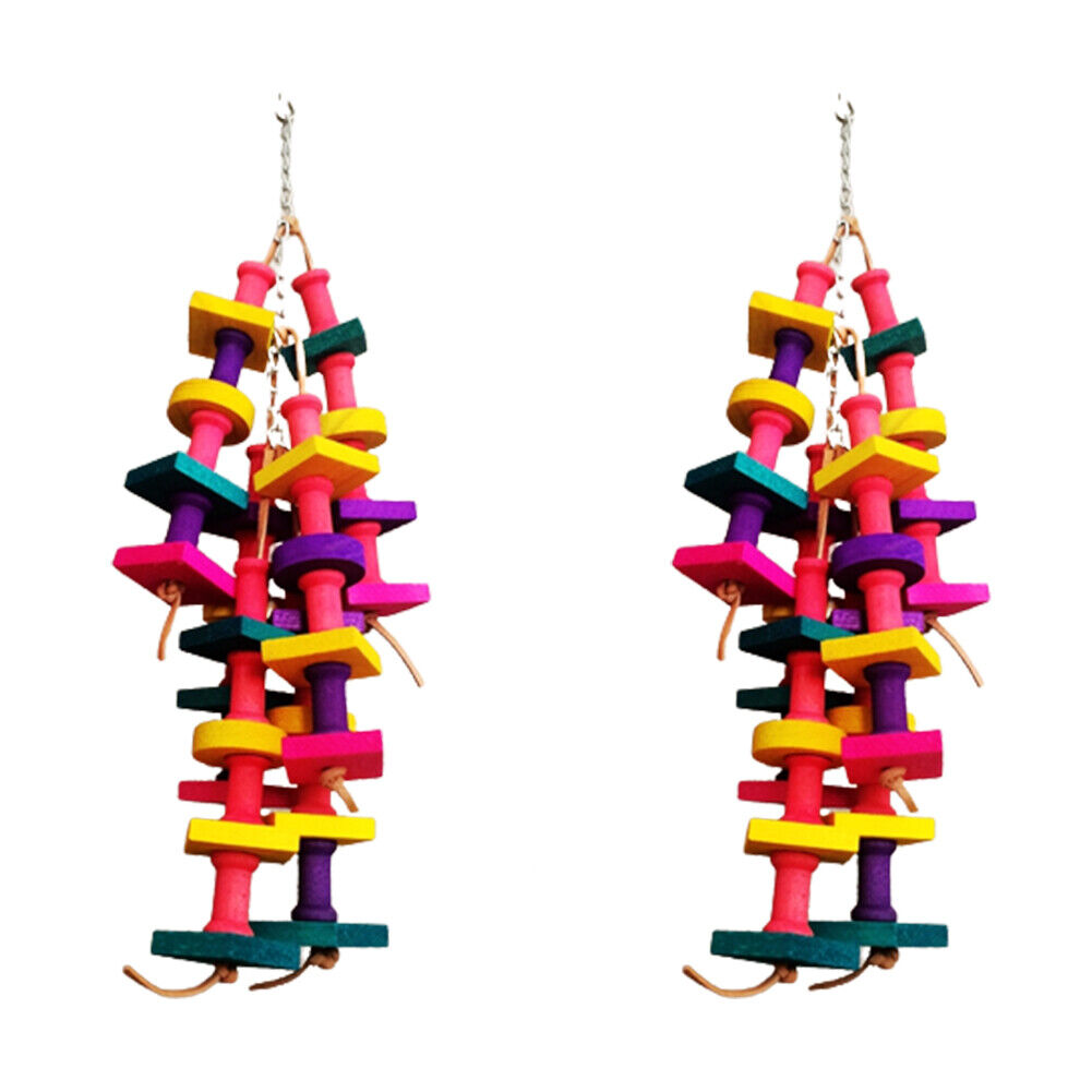 US 1-2 Pack Bird Chewing Toy Large Medium Parrot Cage Bite African Grey Macaws