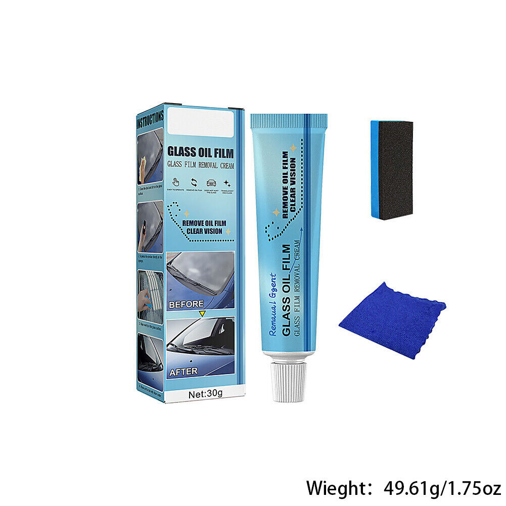 US 2-4 Pack Car Glass Oil Film Cleaner Removal Cream Paste Windshield Water Spot