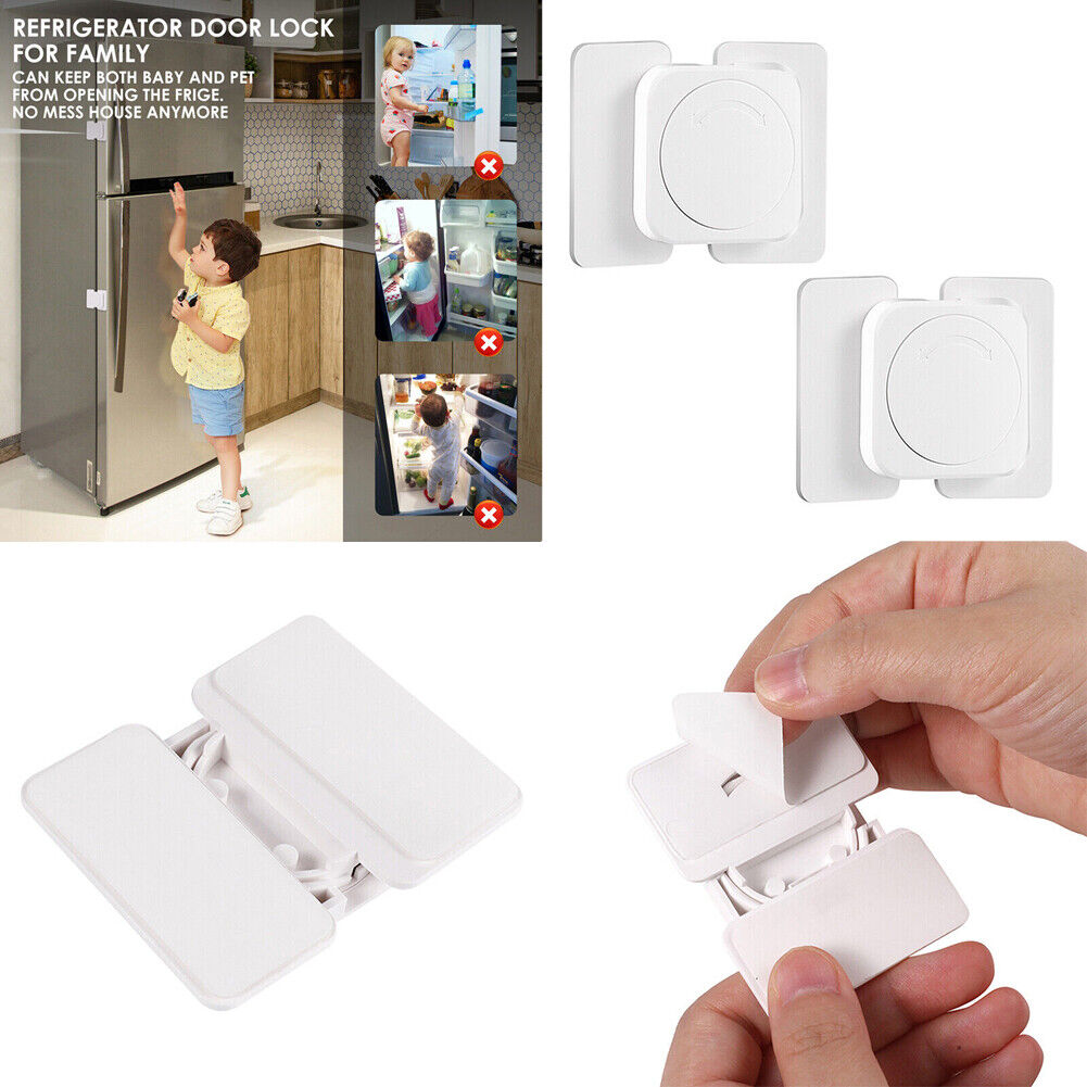 US 4-8Pc Baby Safety Child Lock Home Refrigerator Fridge Freezer Door Lock Latch