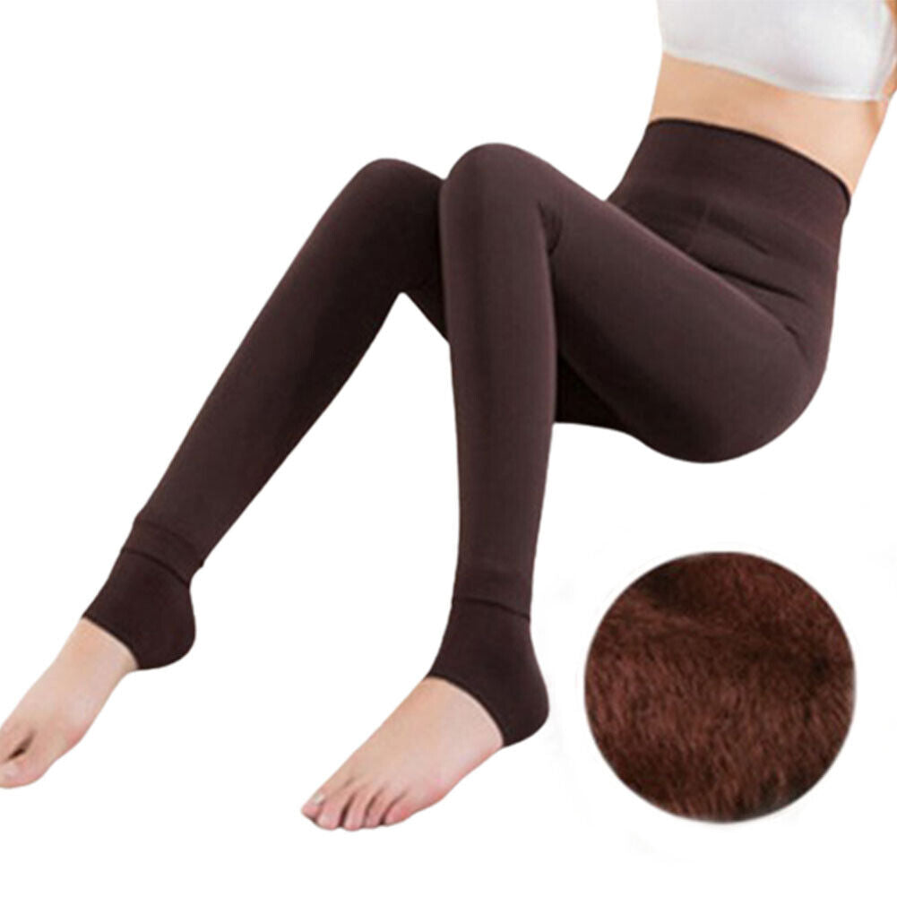 US 2-4 Pc Women High Waist Winter Warm Thick Fleece Lined Stretch Pants Leggings