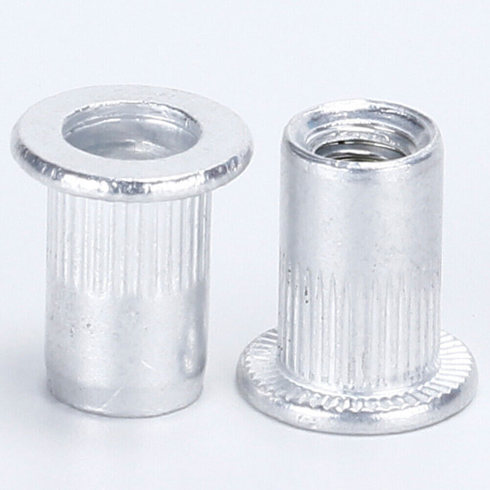 US 100-200 Pack 1/4-20 Aluminum Flange Nutserts Rivet Nut Rivnut Nutsert