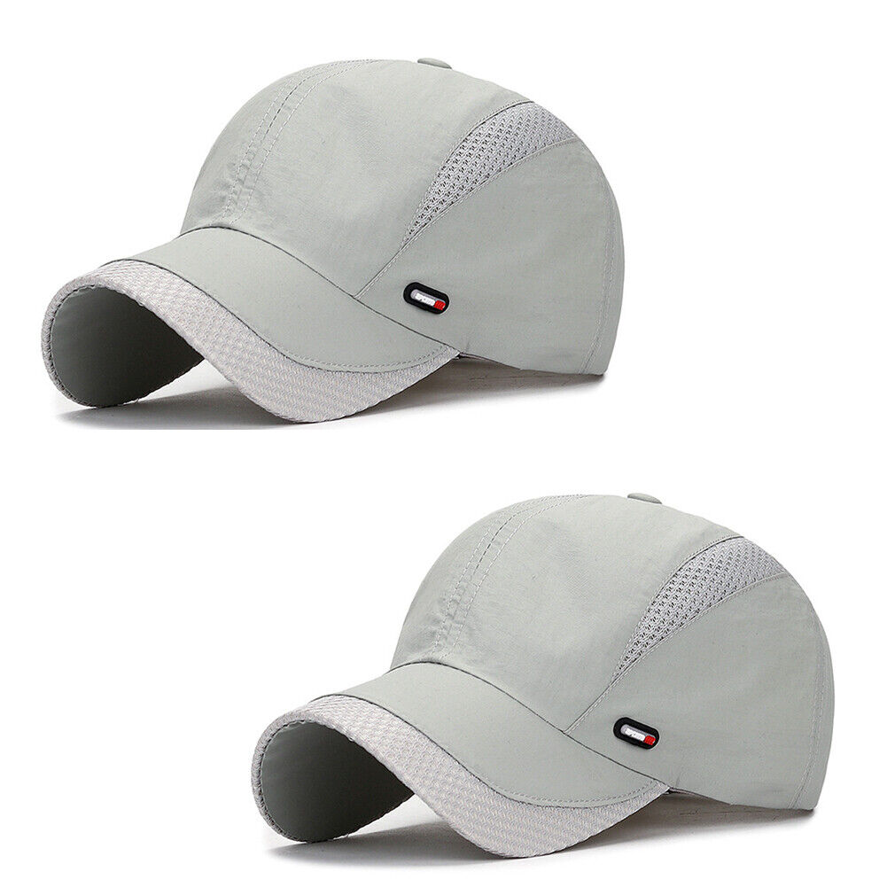 US 1-2Pcs All Season Airy Mesh Thin Quick Dry Baseball Cap Hat UV Protect Sports