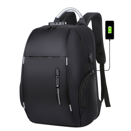 US Men Anti Theft X Large 17.3" Laptop Backpack USB Travel School Business Bag