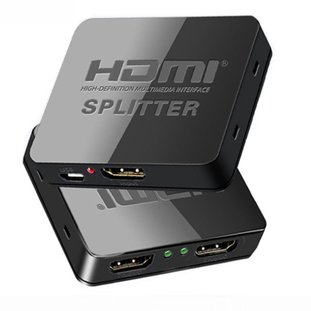 US Active HDMI Splitter Powered Amplifier 1 to 2 4K 2160P 1080P Screen Mirroring