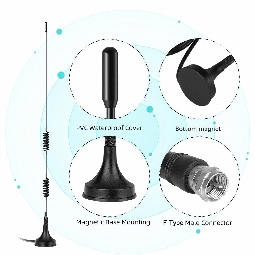 US 2-4 Pack Indoor Digital Antenna HD AM FM Radio Stereo Receiver Magnetic Stand