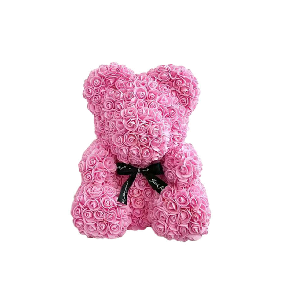 US1-2Pc 9.84Inch Flower Floral Foam Rose Teddy Bear Romantic Valentine'sDay Gift