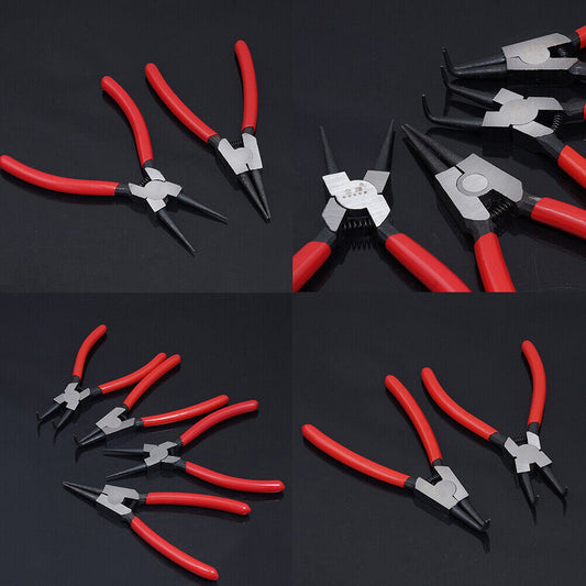 US Heavy Duty 7" Circlip Plier Snap Ring Plier External Internal Kit w/ Pouch