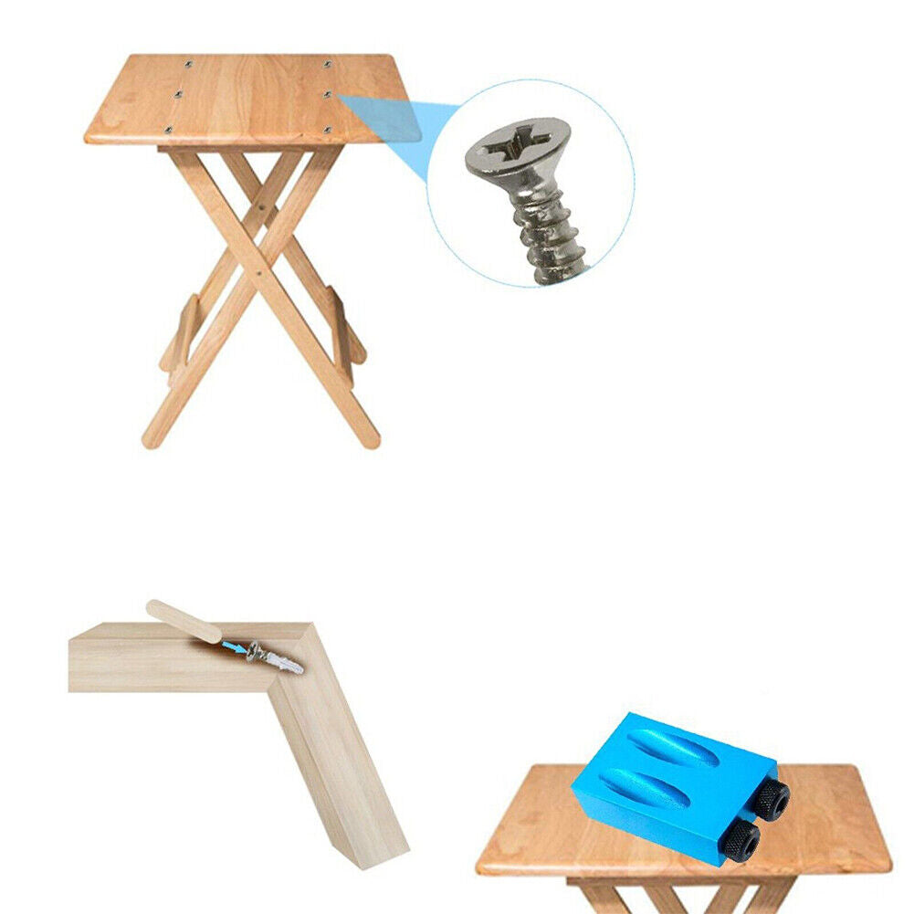 US 1-2 Set of 14 Pc Hole Jig Dowel Woodwork Guides Joint Angle Carpentry Locator